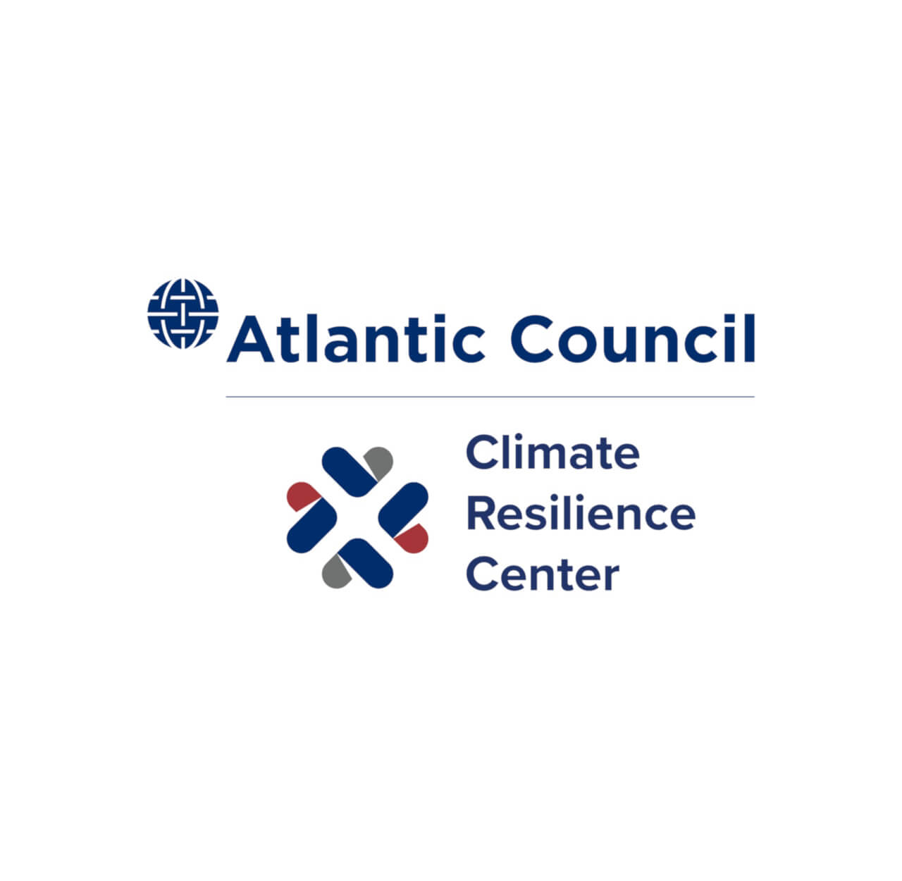 Logo for the Atlantic Council Climate Resilience Center with a globe and plus symbol design. Links to the Resilience Center website
